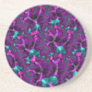 Jewel Tone Fractal Coaster