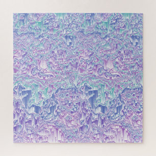 Jewel Tone Glitch Jigsaw Puzzle