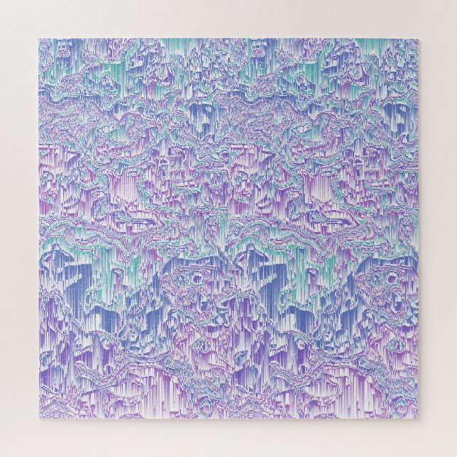Jewel Tone Glitch Jigsaw Puzzle (Vertical)