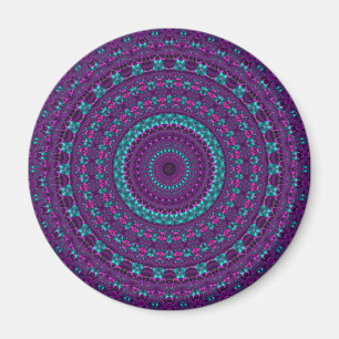 Jewel Tone Kaleidoscope Magnet