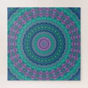 Jewel Tone Mandala Jigsaw Puzzle