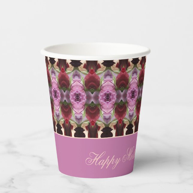 Jewel Tone Patterned Paper Cups (Front)