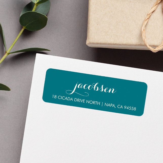 Jewel Tone Teal & Cream Elegant Calligraphy (Creator Uploaded)