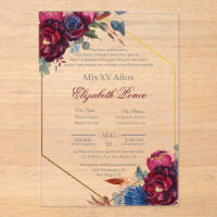 Jewel tone with frame Quinceañera