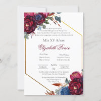 Jewel tone with frame Quinceañera
