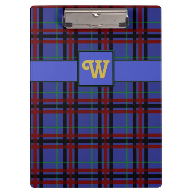 Jewel-Toned Plaid Clipboard (Front)