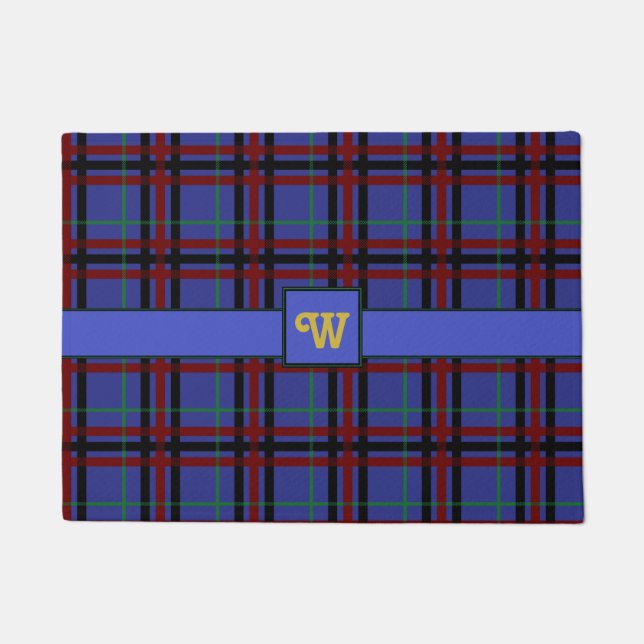 Jewel-Toned Plaid Doormat (Front)