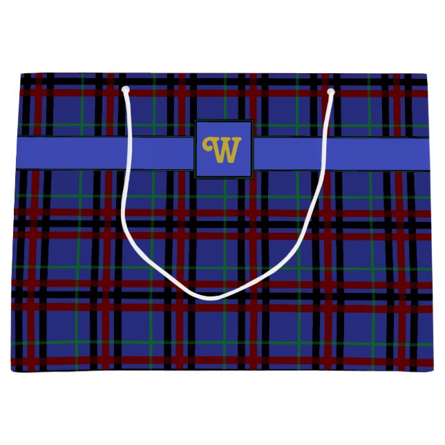 Jewel-Toned Plaid Gift Bag (Front)