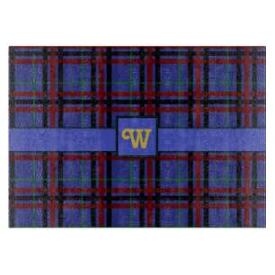 Jewel-Toned Plaid Glass Cutting Board
