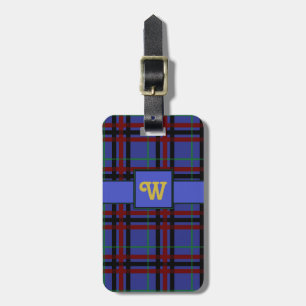Jewel-Toned Plaid Luggage Tag
