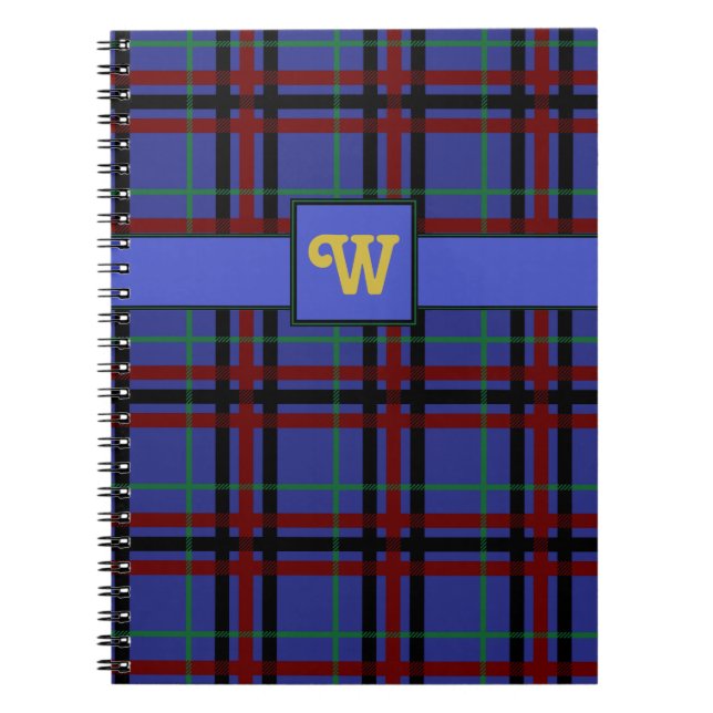 Jewel-Toned Plaid Notebook (Front)