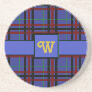 Jewel-Toned Plaid Sandstone Coaster
