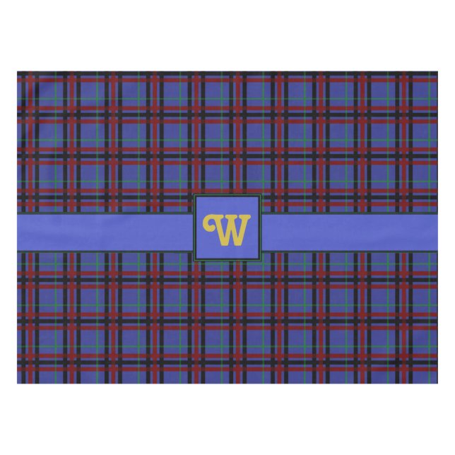 Jewel-Toned Plaid Tablecloth (Front (Horizontal))