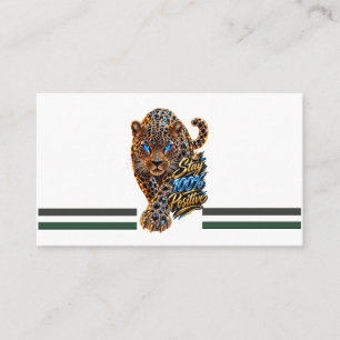 Jeweled Leopard 100% Positive Business Card