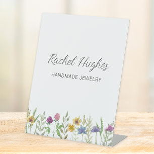 Jeweler Floral Display Pedestal Sign