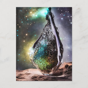 Jewelled Abstract in Space Postcard