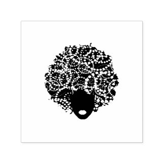 Jewelled Afro Self-inking Stamp