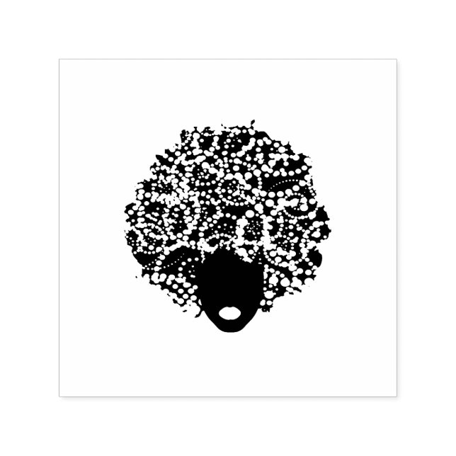 Jewelled Afro Self-inking Stamp (Design)