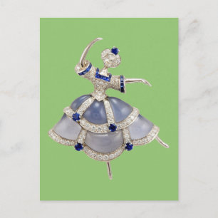 Jewelled Ballerina Postcard