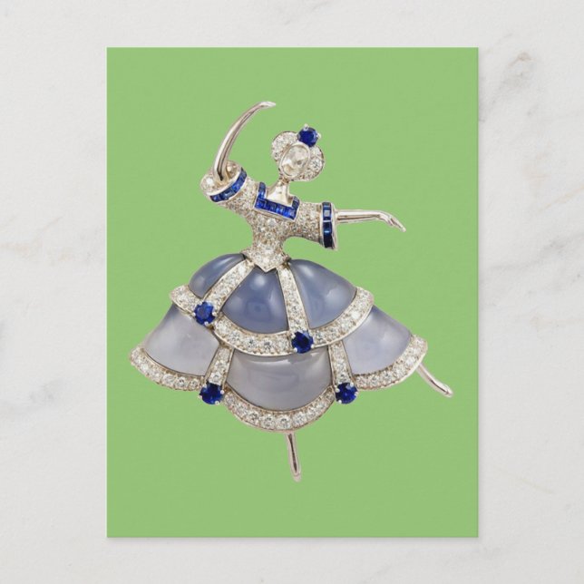 Jewelled Ballerina Postcard (Front)