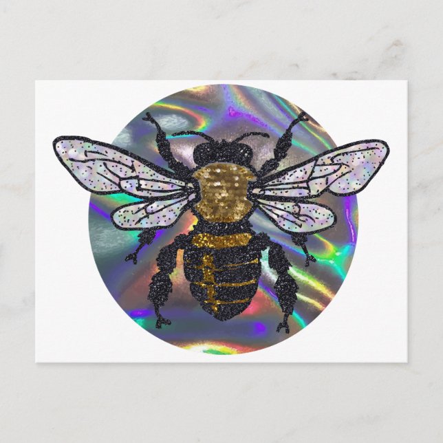 jewelled bee postcard (Front)