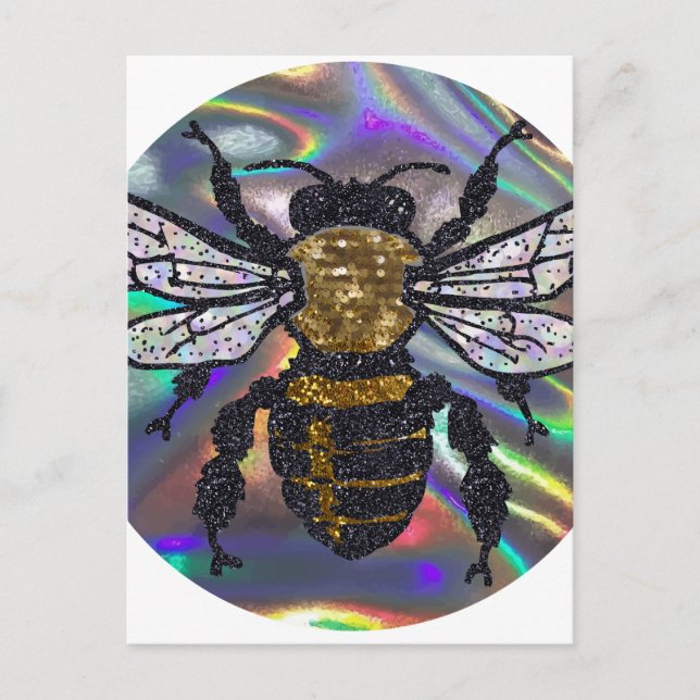 jewelled bee postcard (Front)