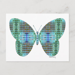 Jewelled Butterfly glass effect Postcard
