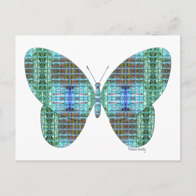Jewelled Butterfly glass effect Postcard (Front)