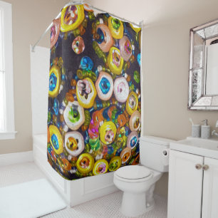 Jewelled Buttons Shower Curtain
