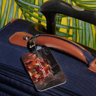 Jewelled Cube on the Volcanic Precipice Luggage Tag