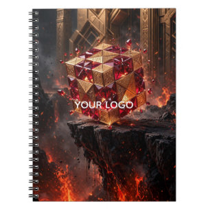Jewelled Cube on the Volcanic Precipice Notebook