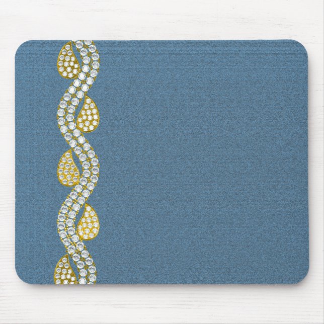 Jewelled - denim mouse pad (Front)