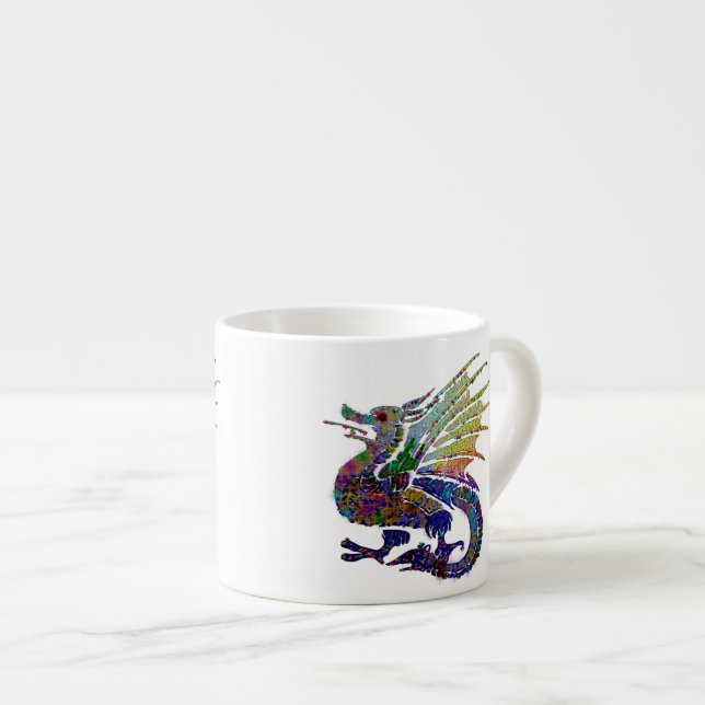 Jewelled Dragon Espresso Cup (Front Right)