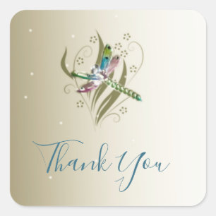 Jewelled Dragonfly Thank You Stickers