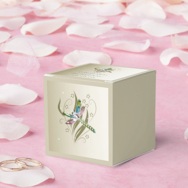 Jewelled Dragonfly Wedding Favour Box (Wedding)