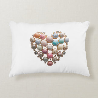 Jewelled Floral Heart Throw Pillow — Romantic Maxi