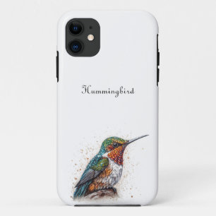 Jewelled Hummingbird Serenade, custom Case-Mate iPhone Case