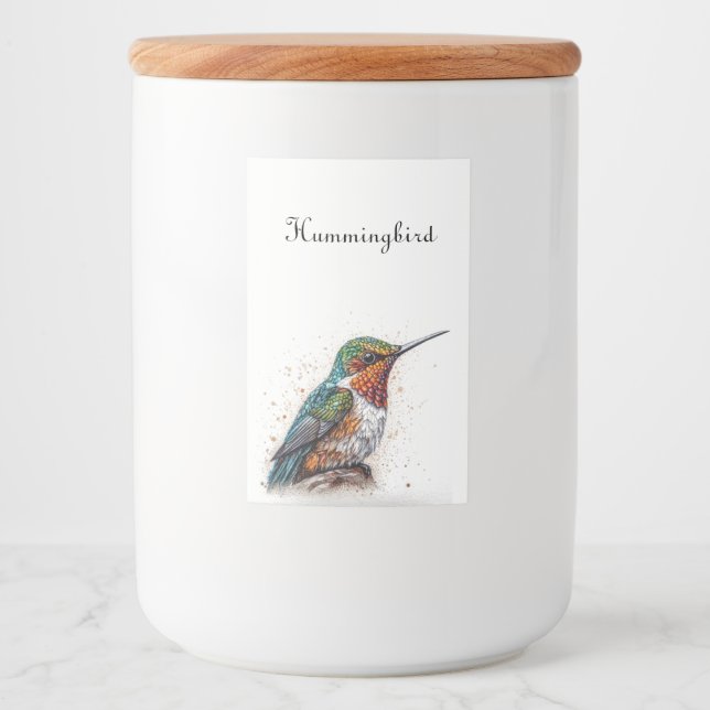 Jewelled Hummingbird Serenade, custom Food Label (Front)