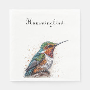 Jewelled Hummingbird Serenade, custom Napkin