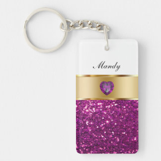 Jewelled Monogram Keychains