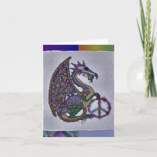 Jewelled Peace Dragon Holiday Card