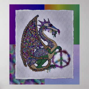 Jewelled Peace Dragon Poster