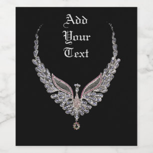 Jewelled Peacock Wine Label