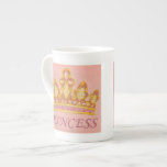 Jewelled Princess Crown by Chariklia Zaris Bone China Mug<br><div class="desc">Know a princess in your life that deserves a crown? Then purchase this print from Chariklia Zarris. It features an enchanting jewelled crown with the word "Princess" underneath. A fantastic gift for the royalty in your life!</div>