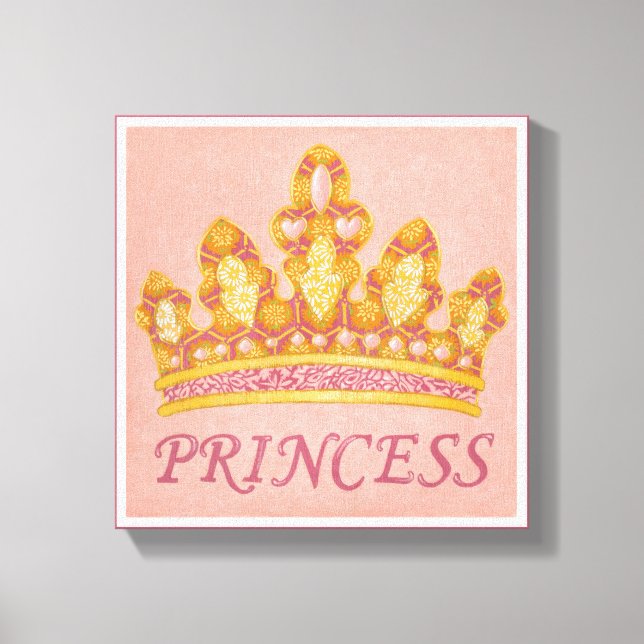 Jewelled Princess Crown by Chariklia Zaris Canvas Print (Front)