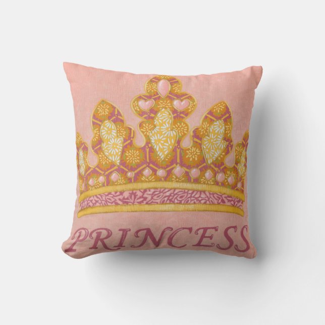 Jewelled Princess Crown by Chariklia Zaris Cushion (Front)
