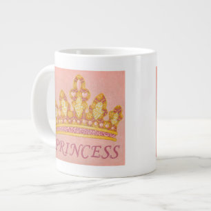 Jewelled Princess Crown by Chariklia Zaris Large Coffee Mug