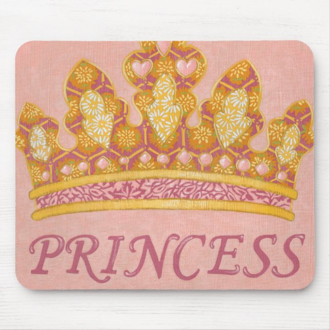 Jewelled Princess Crown by Chariklia Zaris Mouse Pad (Front)