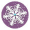 Jewelled Snowflake Maroon Round Envelope Sticker