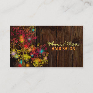 Jewelled Spiral Trees Hair Stylist Business Card